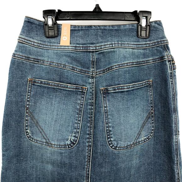 PRANA Women's Broadway Denim Pencil Skirt Size 0 True Blue Organic Stretch NWT - Picture 7 of 11